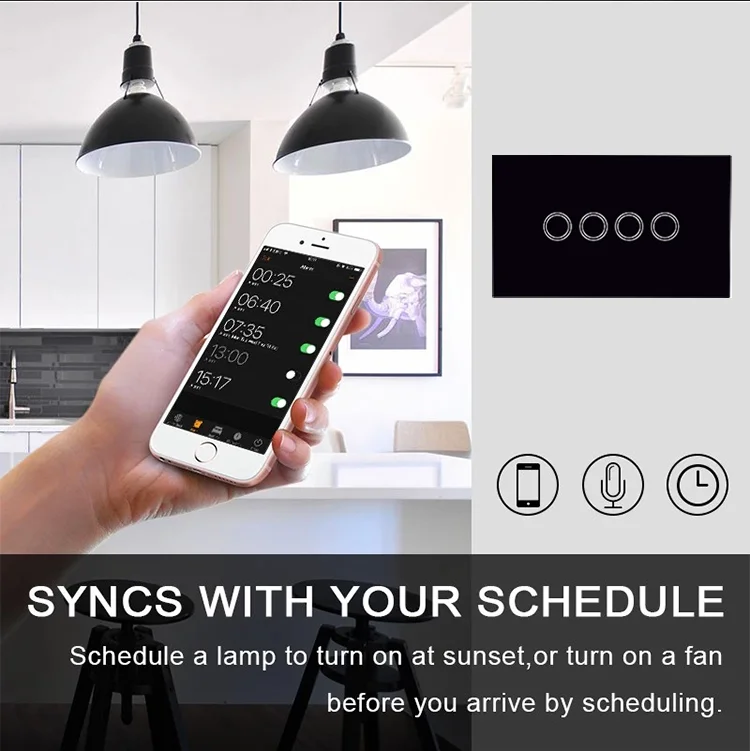 Wifi Smart Wall Switch Hotel Dimmer Light US/EU Remote Control Tuya/Smartlife App Work with Google Home Amazon Alexa