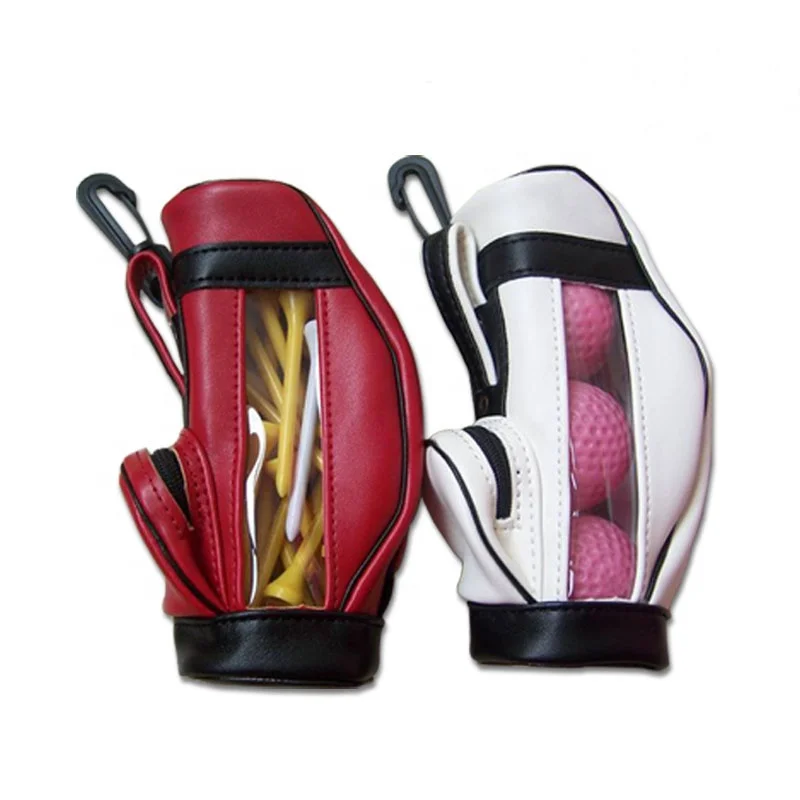 Custom Mini Golf Bag Pu Leather Gift Golf Ball Bag Golf Tee Bag Buy