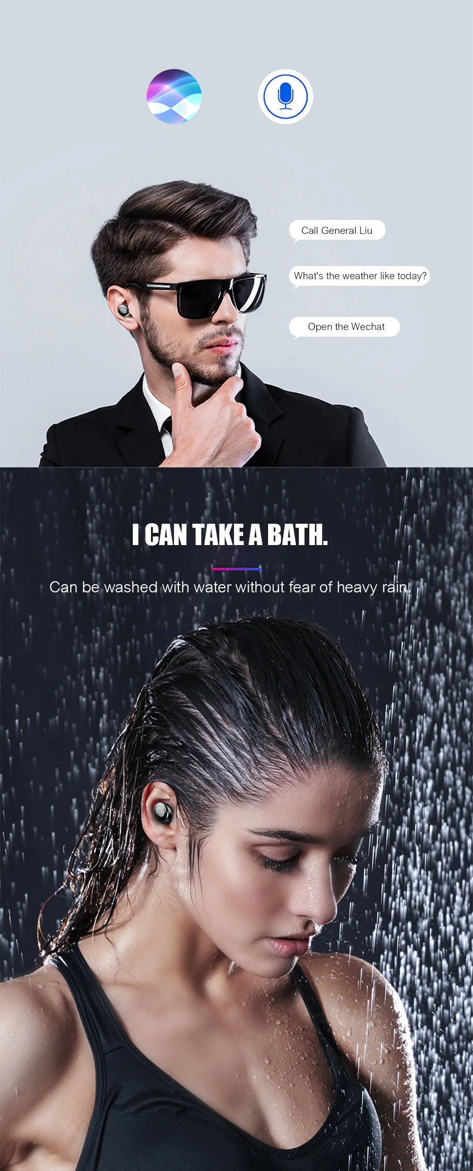 TOPK 2400mAh Waterproof Wireless Bluetooth 5.0 Headset TWS Stereo Earphone Power Bank 2 IN 1 Headphone - ANKUX.COM