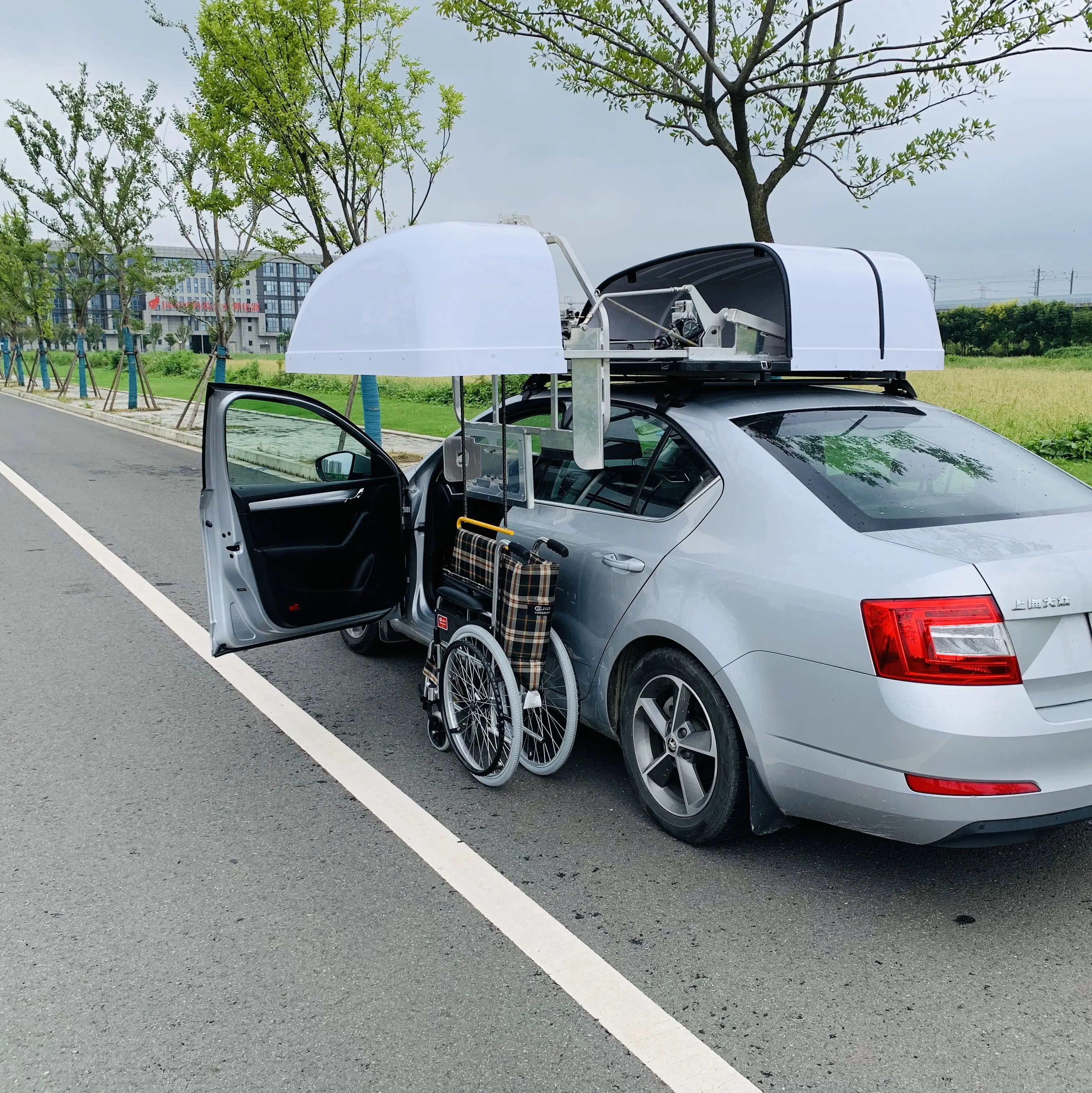 Car Auto Roof Wheelchair Storage Device Foldable Wheelchair Roof