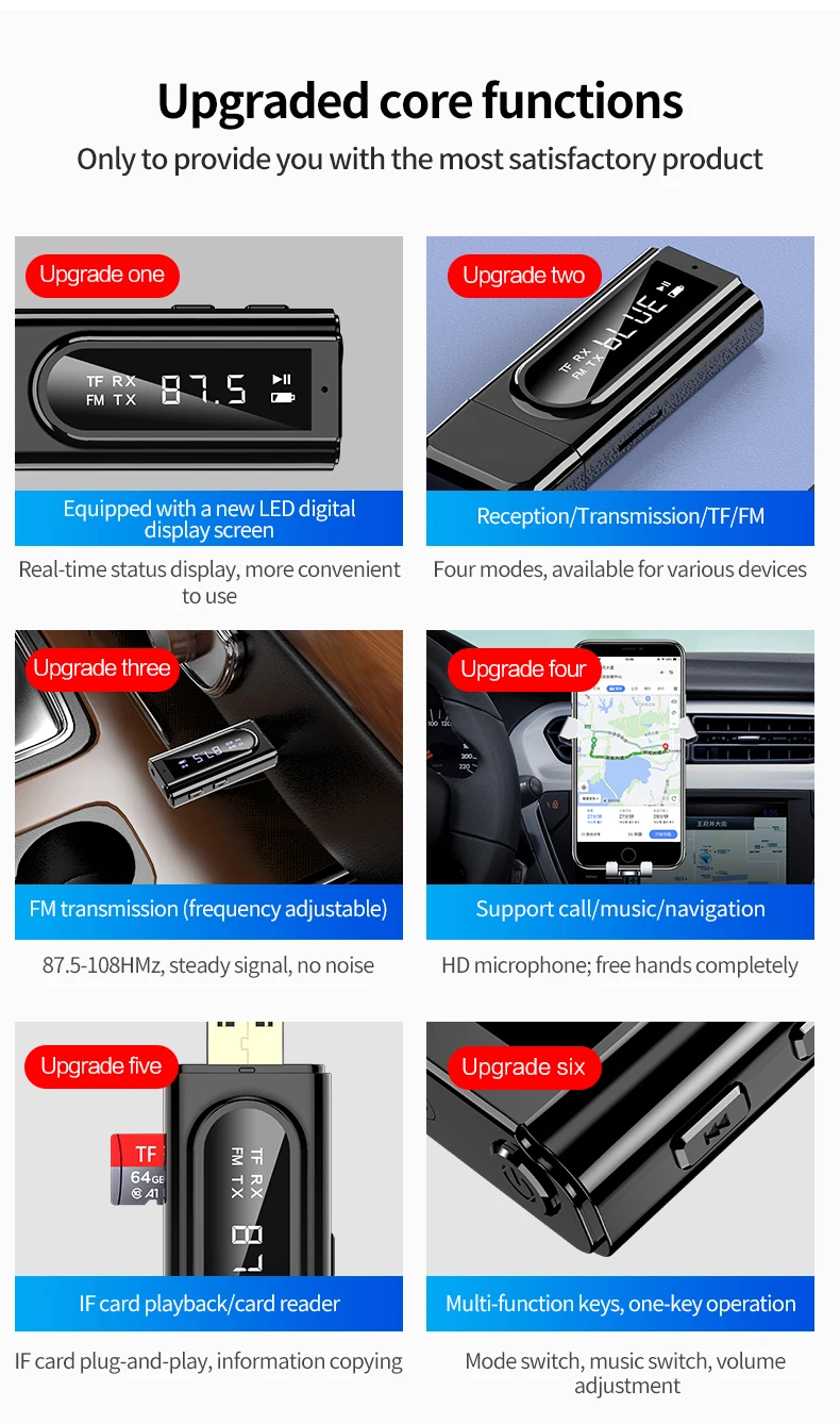 bluetooth car kit player fm transmitter