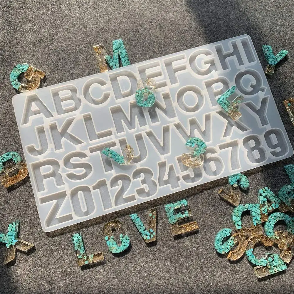 Amazon Hot Reversed Letter And Alphabet Number Resin Mold,Jewelry