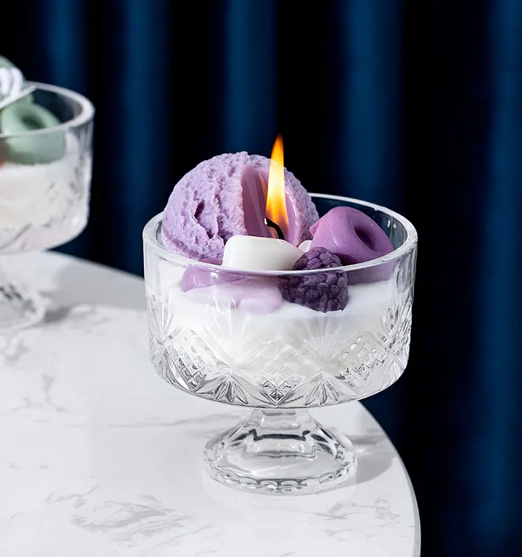 2021 citta amazon online custom private label ice cream glass jar scented candle