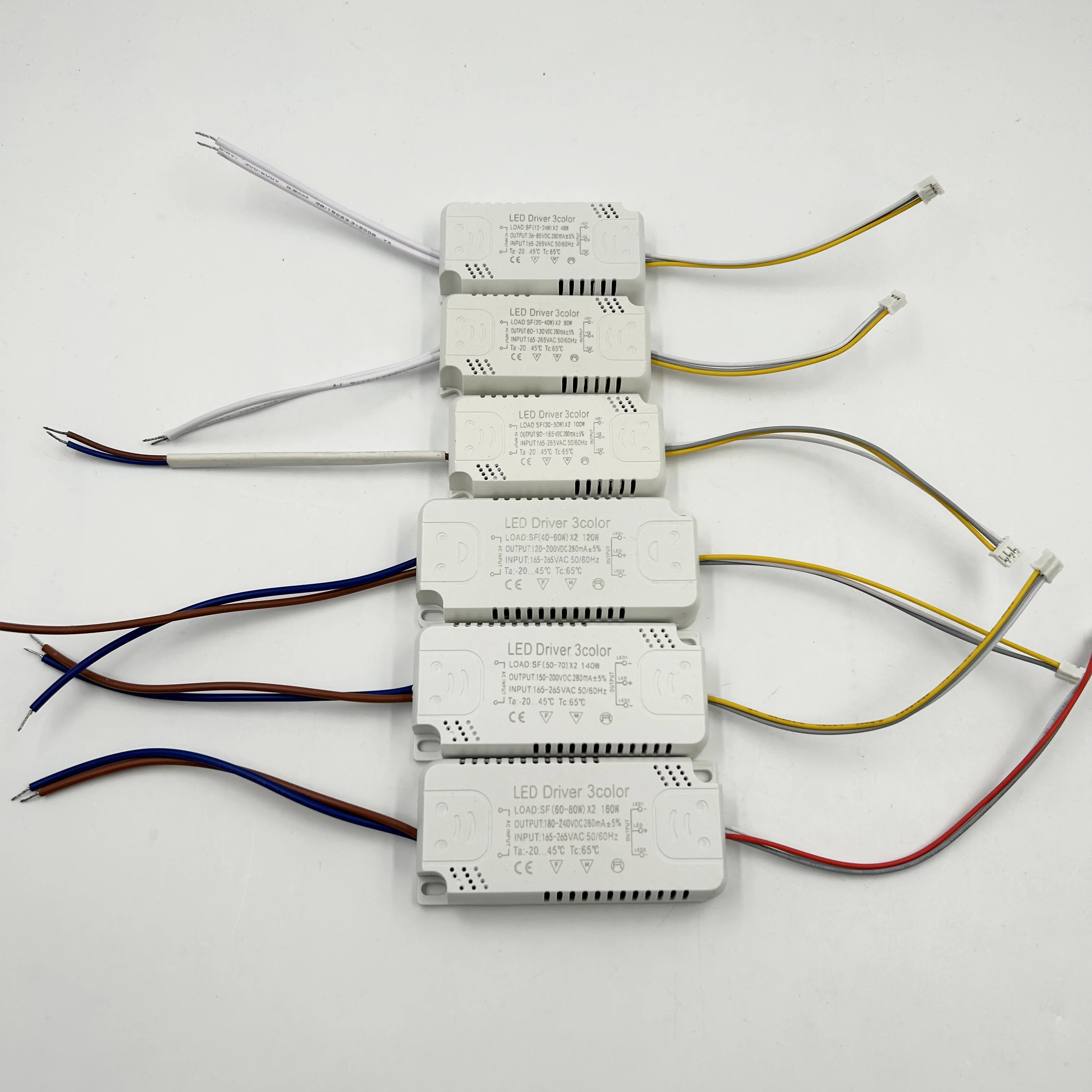3 Color LED Driver Non-Waterproof for 48W, 80W, 100W, 120W COB Chip ...