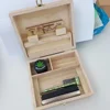 Custom Printed Bamboo Weed Tobacco Smoking Stash Box With Grinder Accessories and Lock