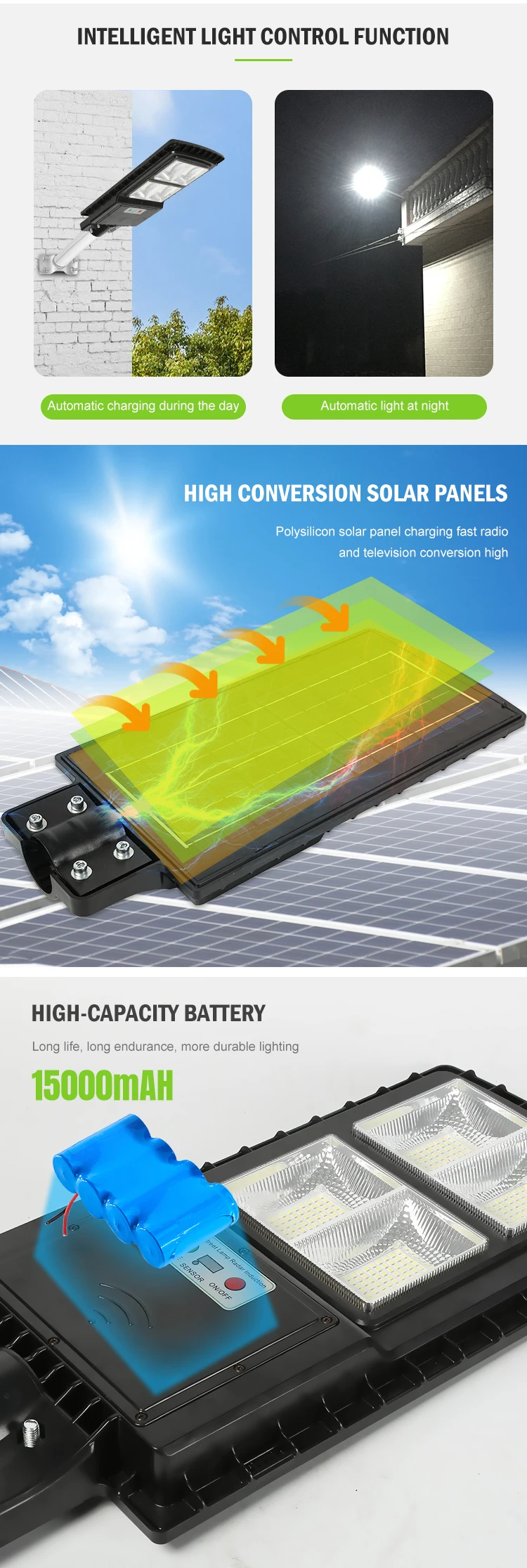 Wholesale Outdoor Ip66 Waterproof Rechargeable 30 60 90 120 Watt Plastic All In One LED Solar Street Light