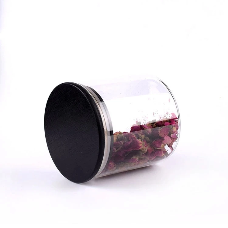Handblown Airtight Small Spice Glass Jar With Black Lid Buy Glass Jar
