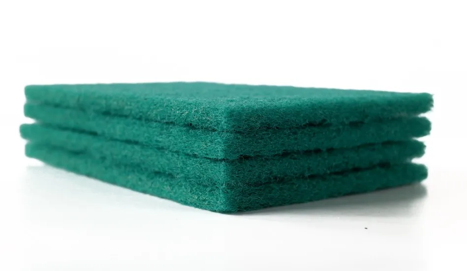 Raw Material Abrasive Green Scourer Roll / Cleaning Nylon Scouring Pad