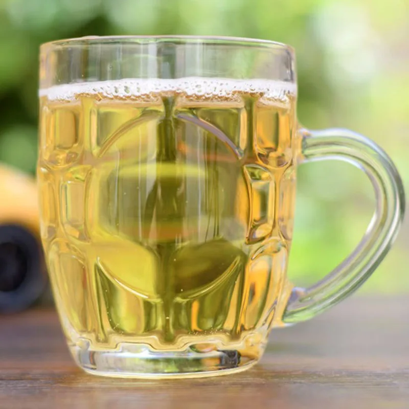 Wholesale Large Capacity Glass Beer Mugs With Handle Beer Accessories