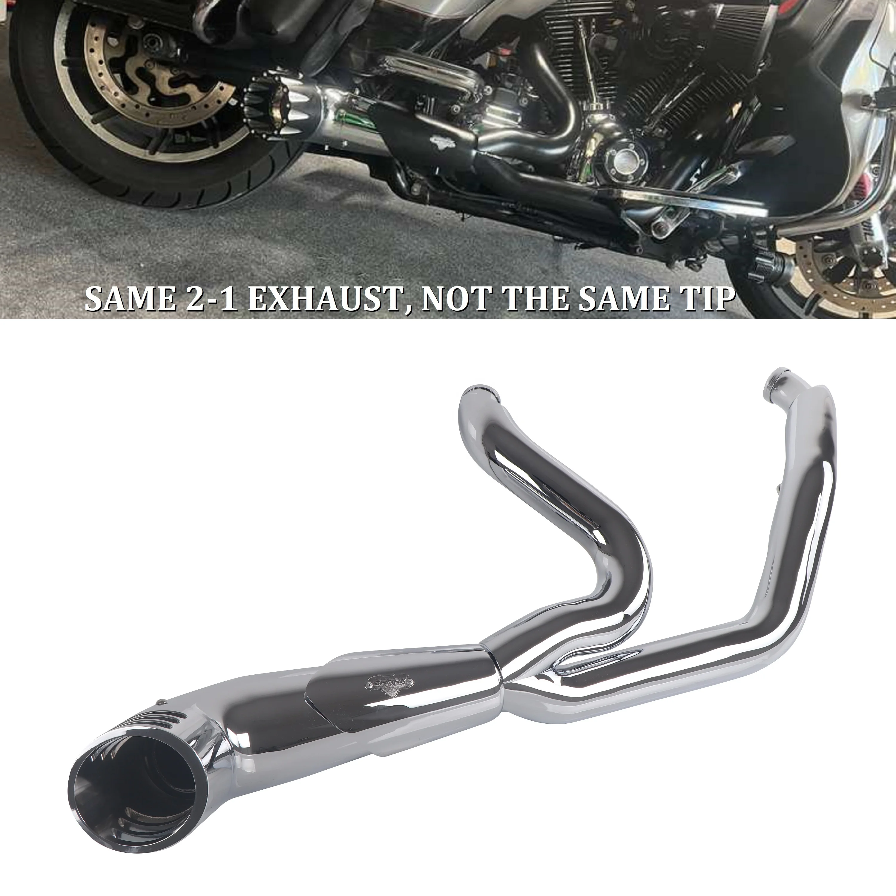 Head Turning Loud Sound 2into1 Exhaust Pipes For Harley Davidson 19952016 Touring Full