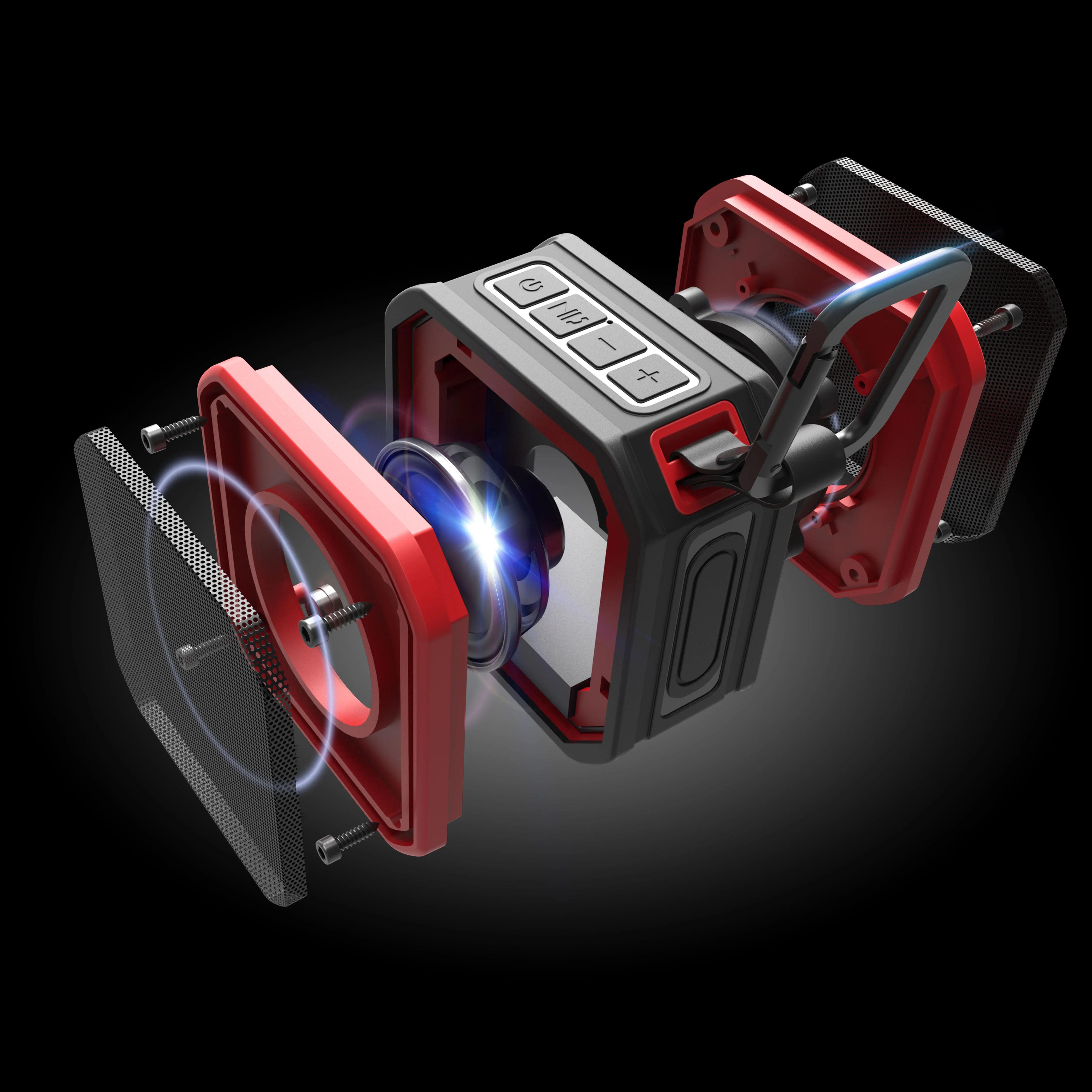 Sound Super Bass Wireless IP67 Waterproof Outdoor Motorcycle Bike Stereo Portable Bluetooth Speaker - ANKUX.COM