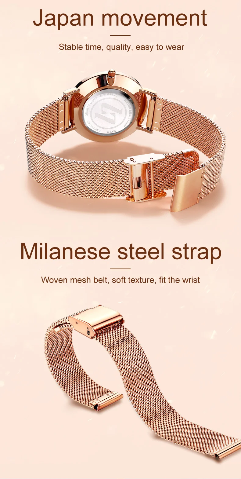 OLEVS Ladies Watches Rose Gold Japanese Quartz Female Watches for Women  Waterproof Stainless Steel Casual Dress Lady Wrist Watches