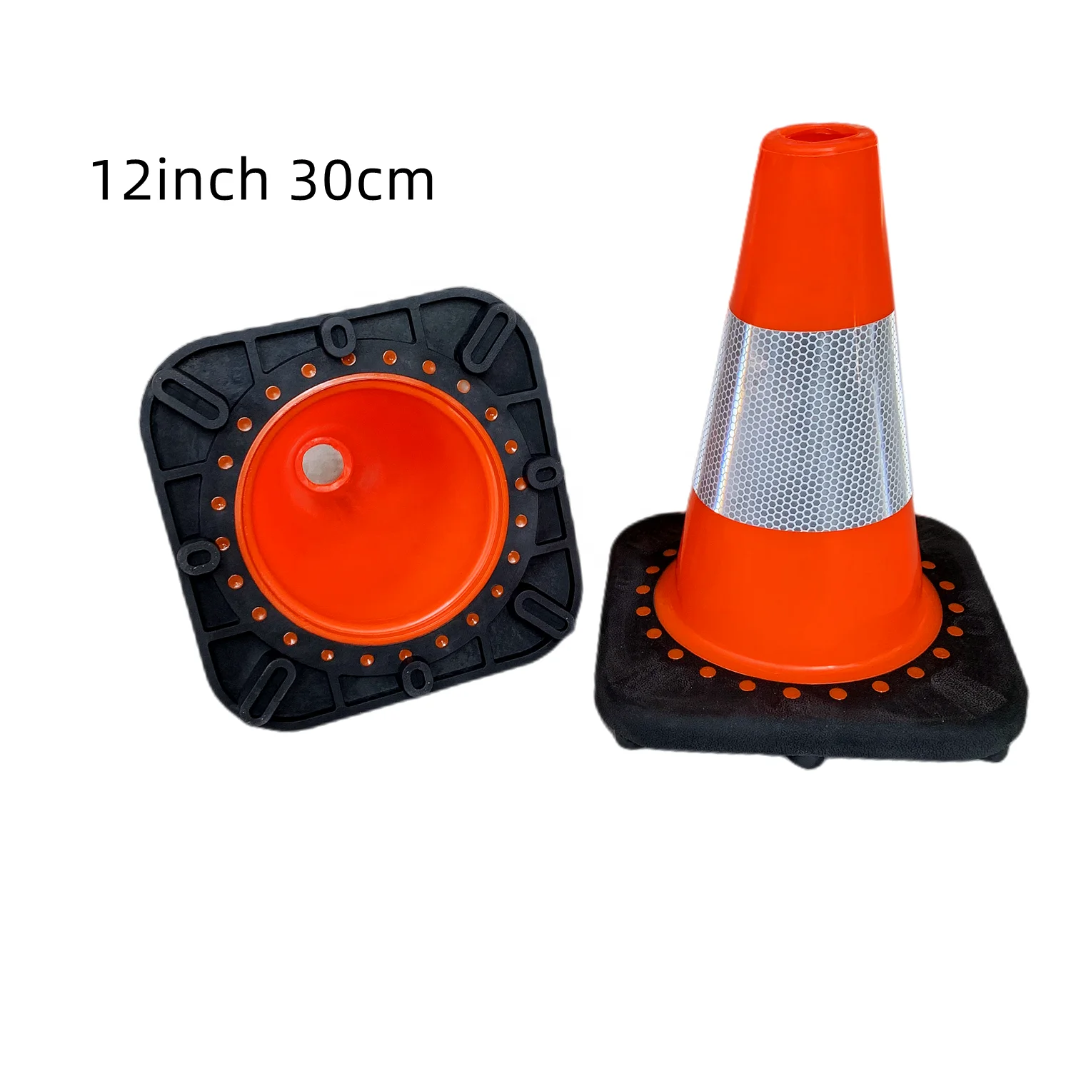 30cm 12inch Road Cone Flexible Pvc Safety Used Traffic Cone With Base