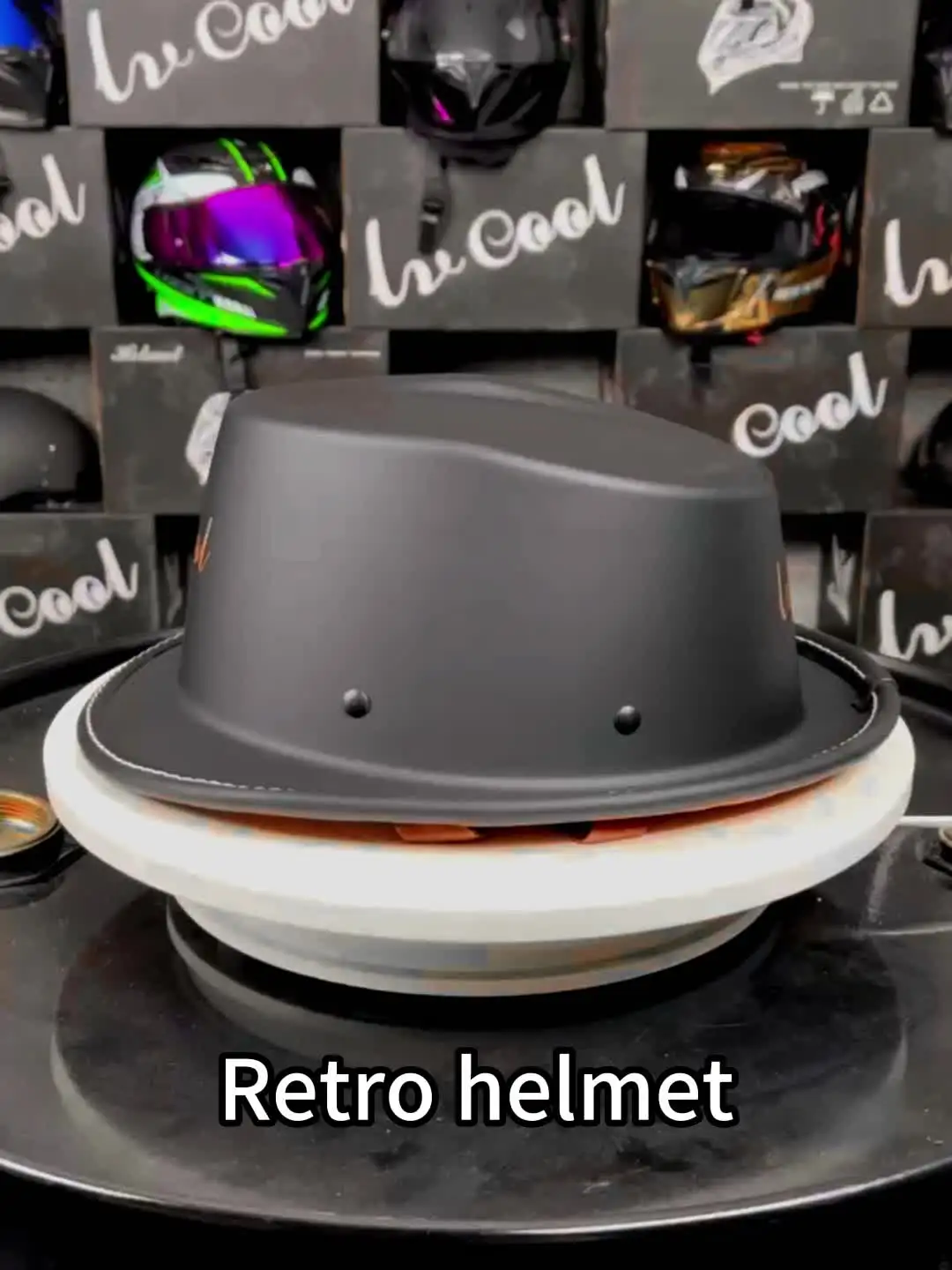 RTS Helmet Sample Custom High Quality Gentleman Hat Helmet Retro Half  Motorcycle Helmet for Adult Riders Novel Design