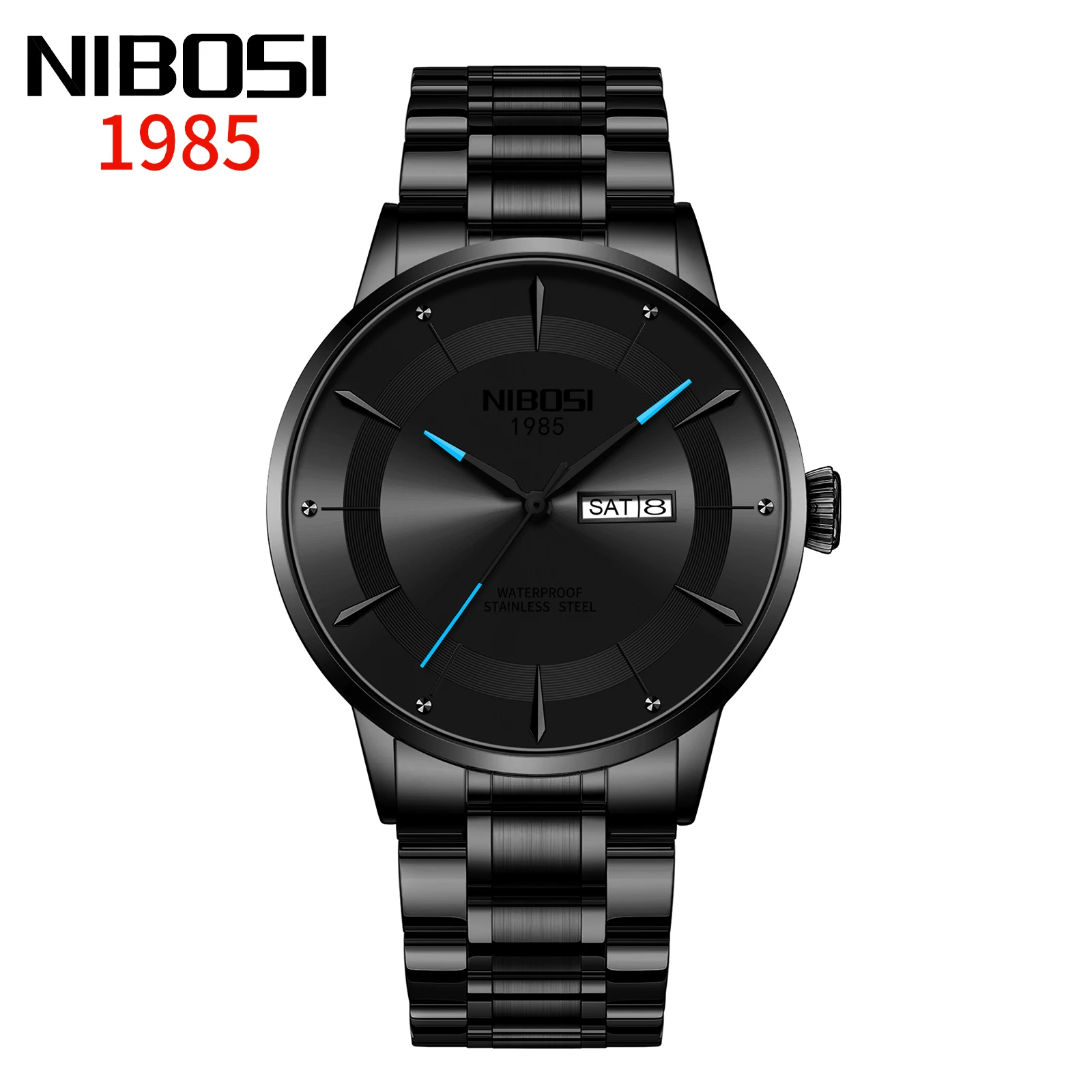 NIBOSI 2607 Top Rating Classic New Arrival Hot Selling Low MOQ Chronograph The New Listing Men Quartz Watch Stainless Steel Band