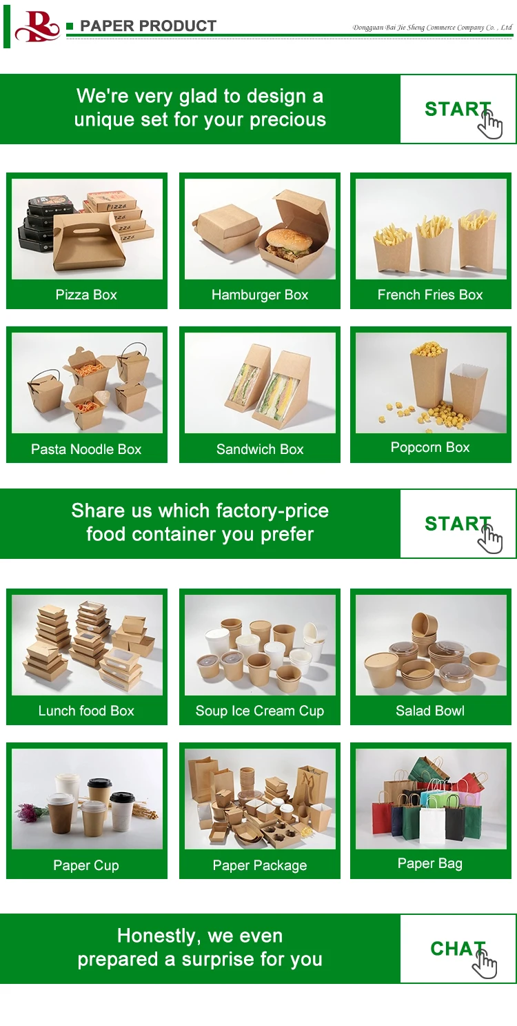 Biodegradable Printed Recyclable Boxes Disposable Brown Kraft Paper