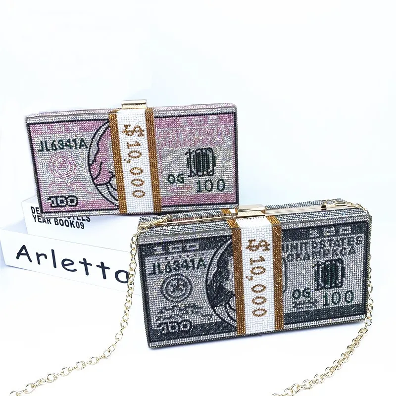rhinestone money bag