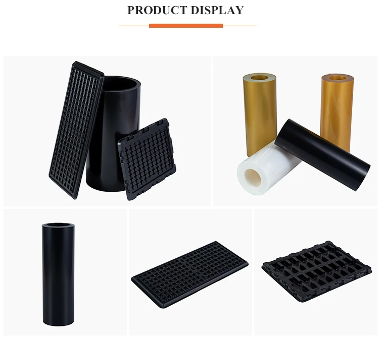 Black Semi Conductive Polystyrene HIPS Plastic Sheet rolls