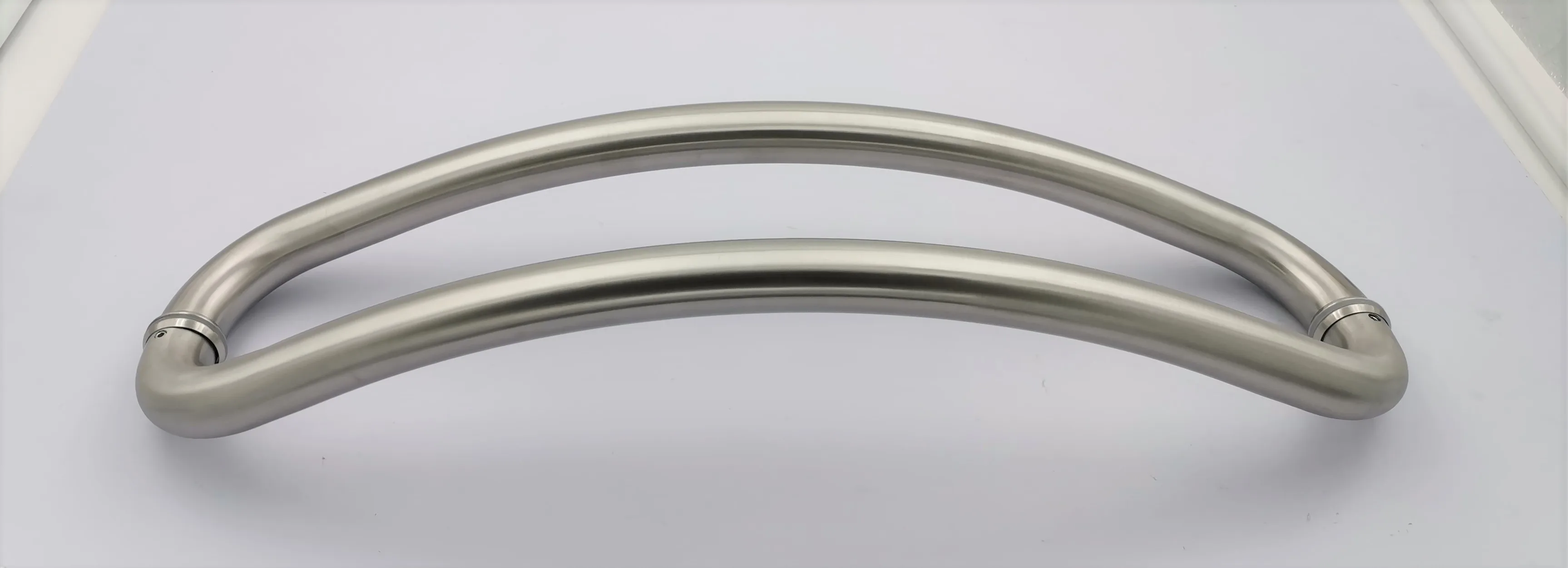 不锈钢曲线门拉手当代玻璃门把手内部
