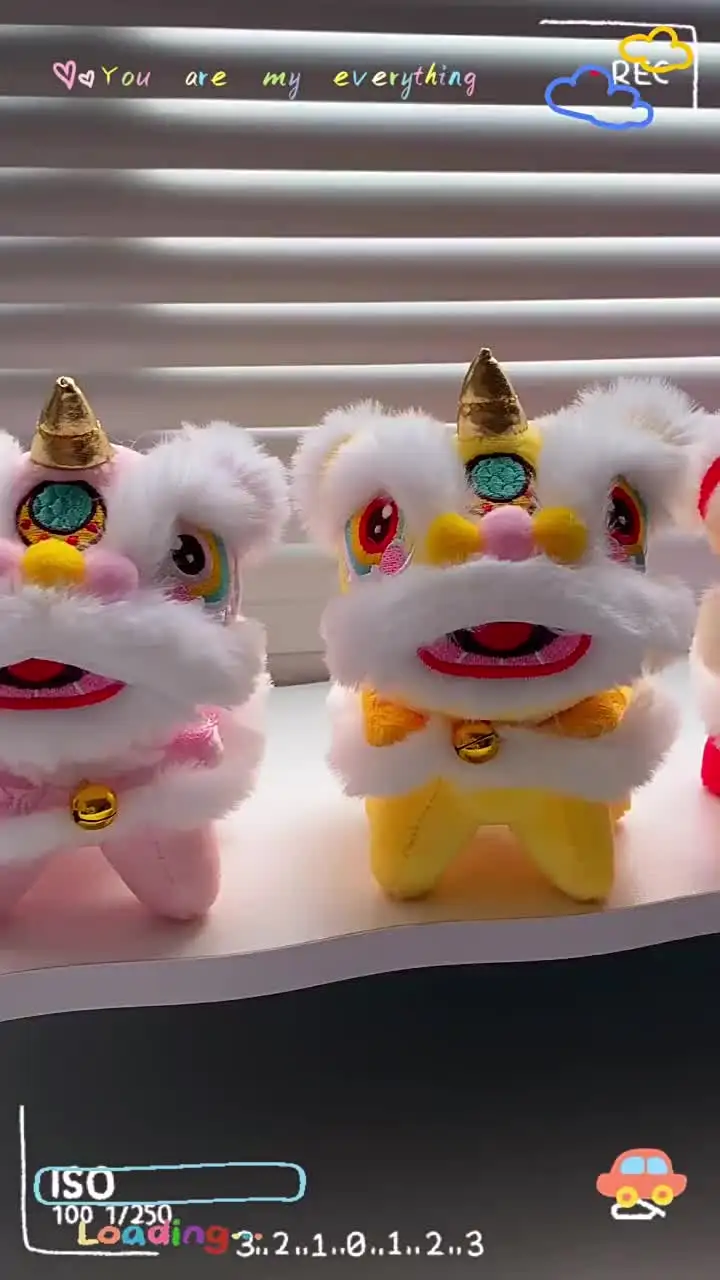 Peluches Chinese Style lion Dance Key Chain Mini Fortune Dance