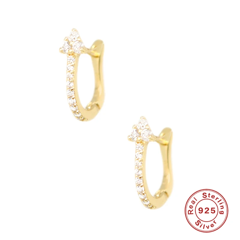 u shaped diamond earrings