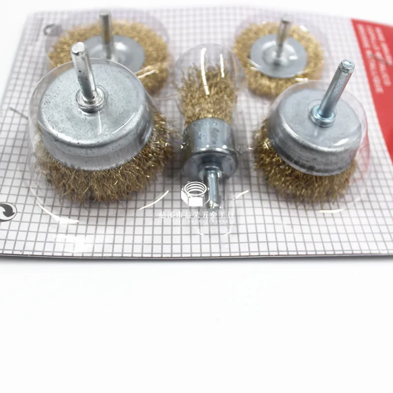 5 Piece Steel Wire Brush Polishing 5 Piece Steel Wire Brush Head Electric Angle Grinder Rust 3857