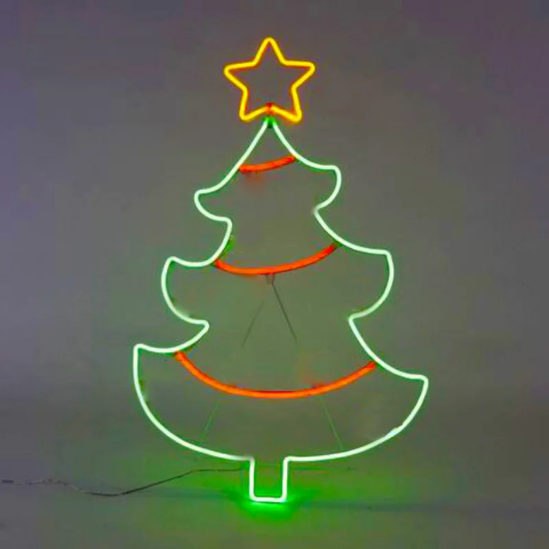 Christmas in Europe and America Adaptor 35.25IN faux neon tree lighted sculpture lights for Home decor
