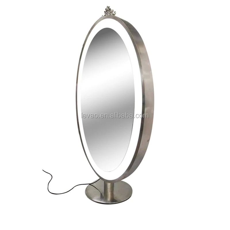 oval led mirror