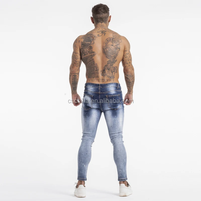 Hot Sale Skinny Ripped Lutut Cut Jeans 