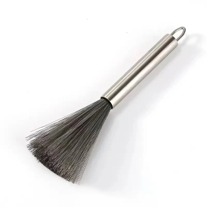 Pan Scrubber Brush,Flexible Stainless Steel Cleaning Brush For Pots