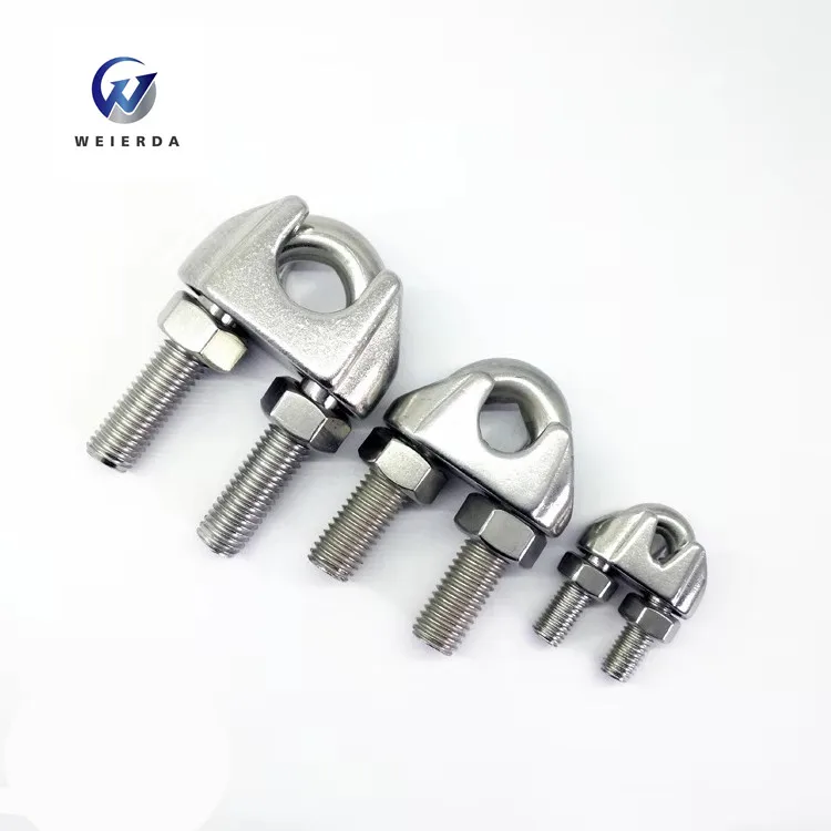 Rigging Hardware Single Bolt Wire Rope Clips Stainless Steel Cable
