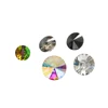 Crystal glass fancy buttons with 2 holes for garment accessories