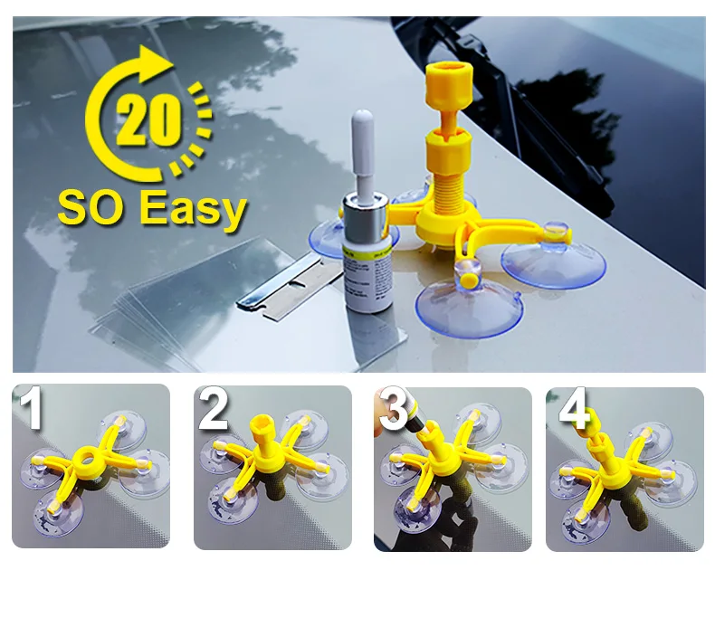 auto car wind glass windscreen windshield dent repair tool kit car glass repair professional tool set
