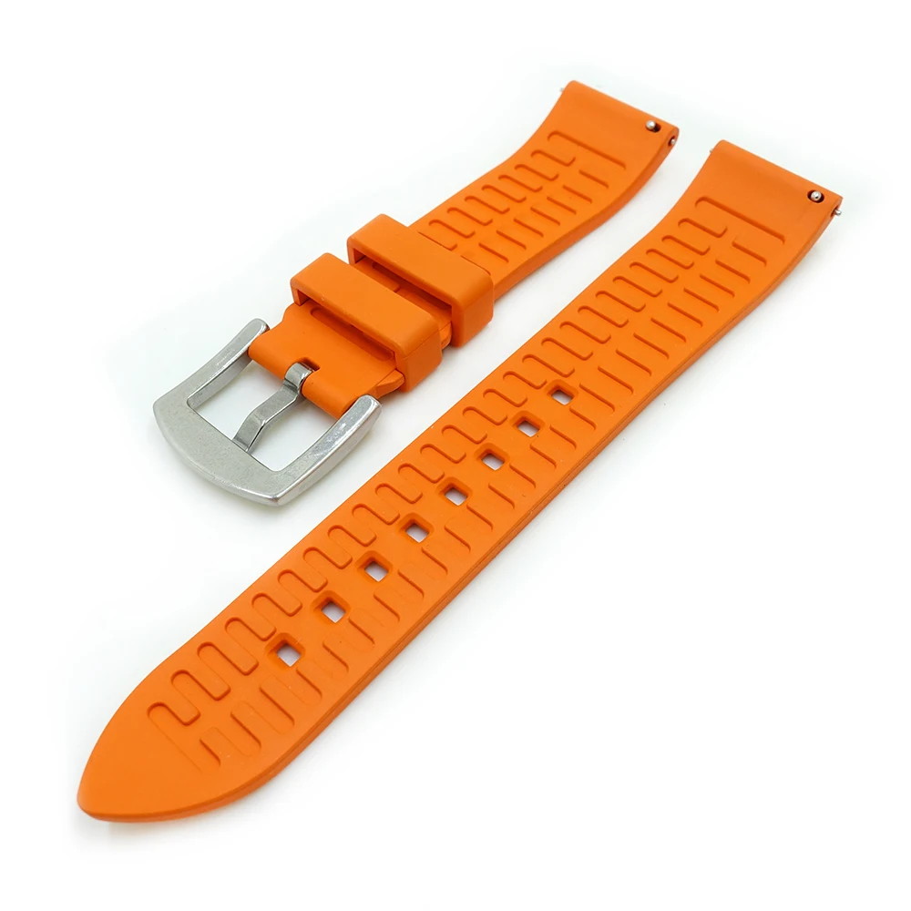 橙色高端 19毫米-24毫米橡胶表带三星 gear s2 s3 表带