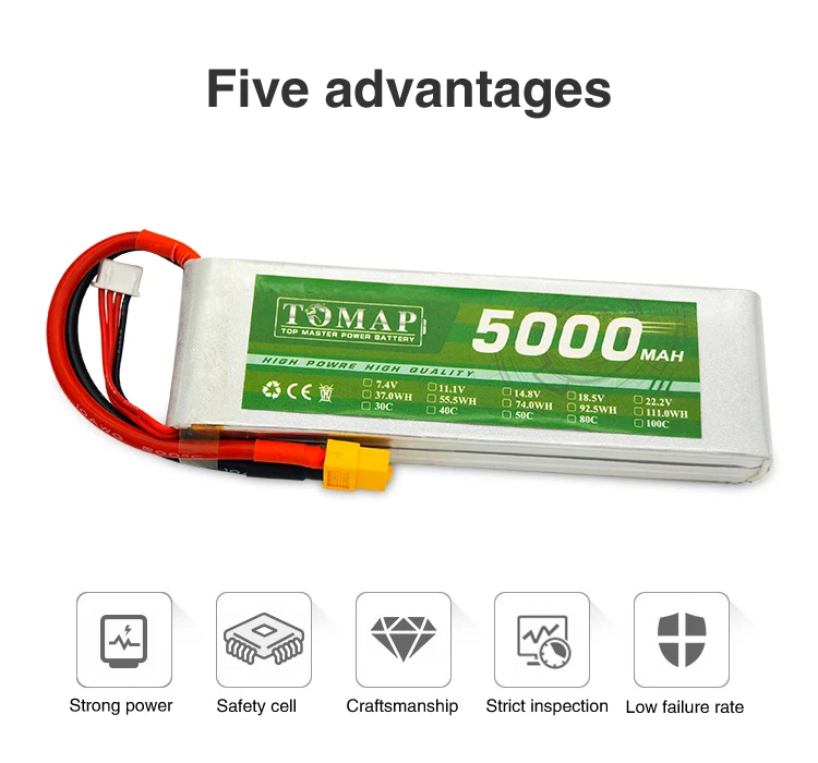 Fpv Li-ion Battery 6s 22.2v 5000mah 50c Rc Lipo Battery For Model ...