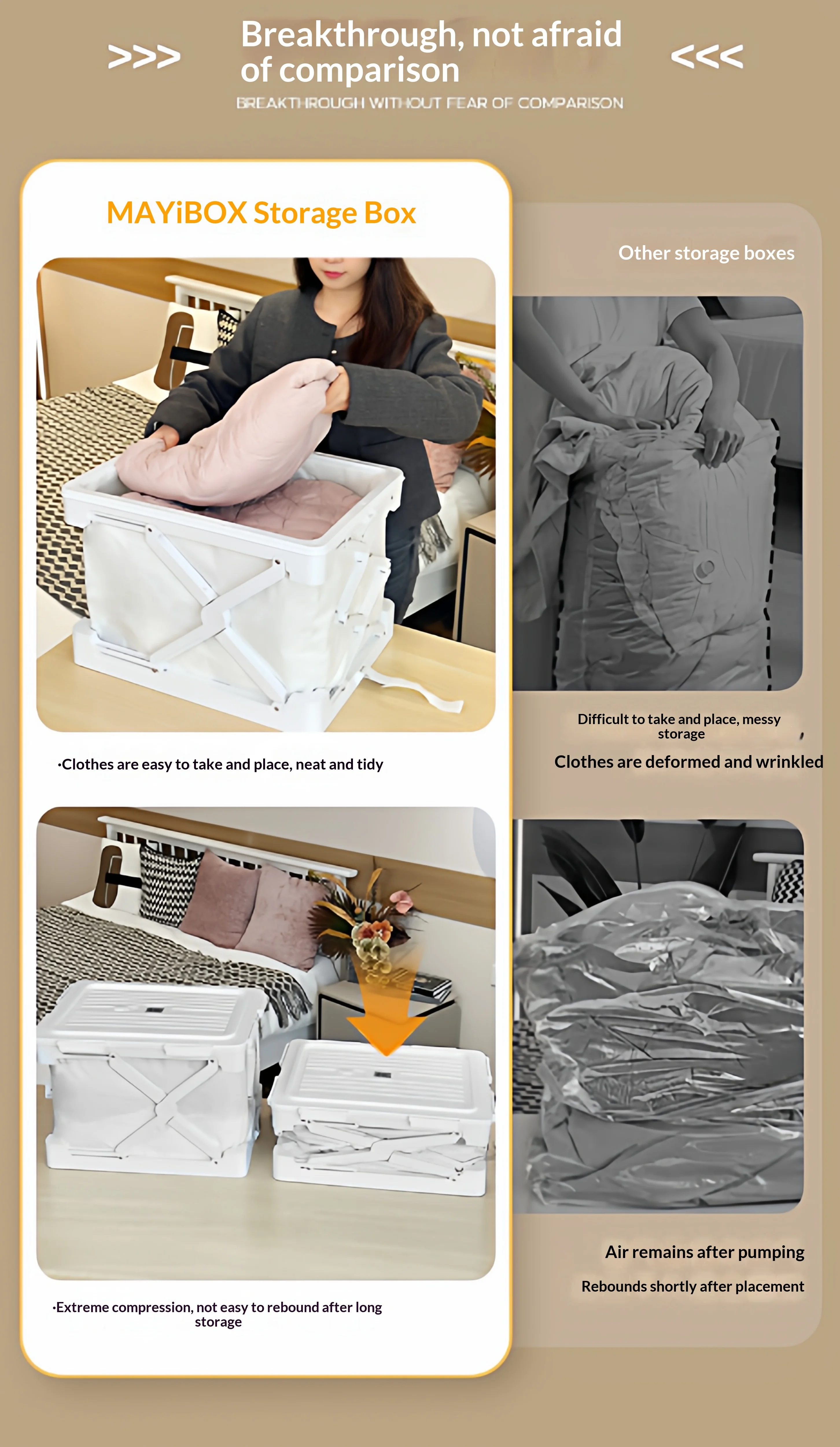 Ant Box Plastic Foldable Vacuum Storage Box Anti-mildew Moisture-proof ...