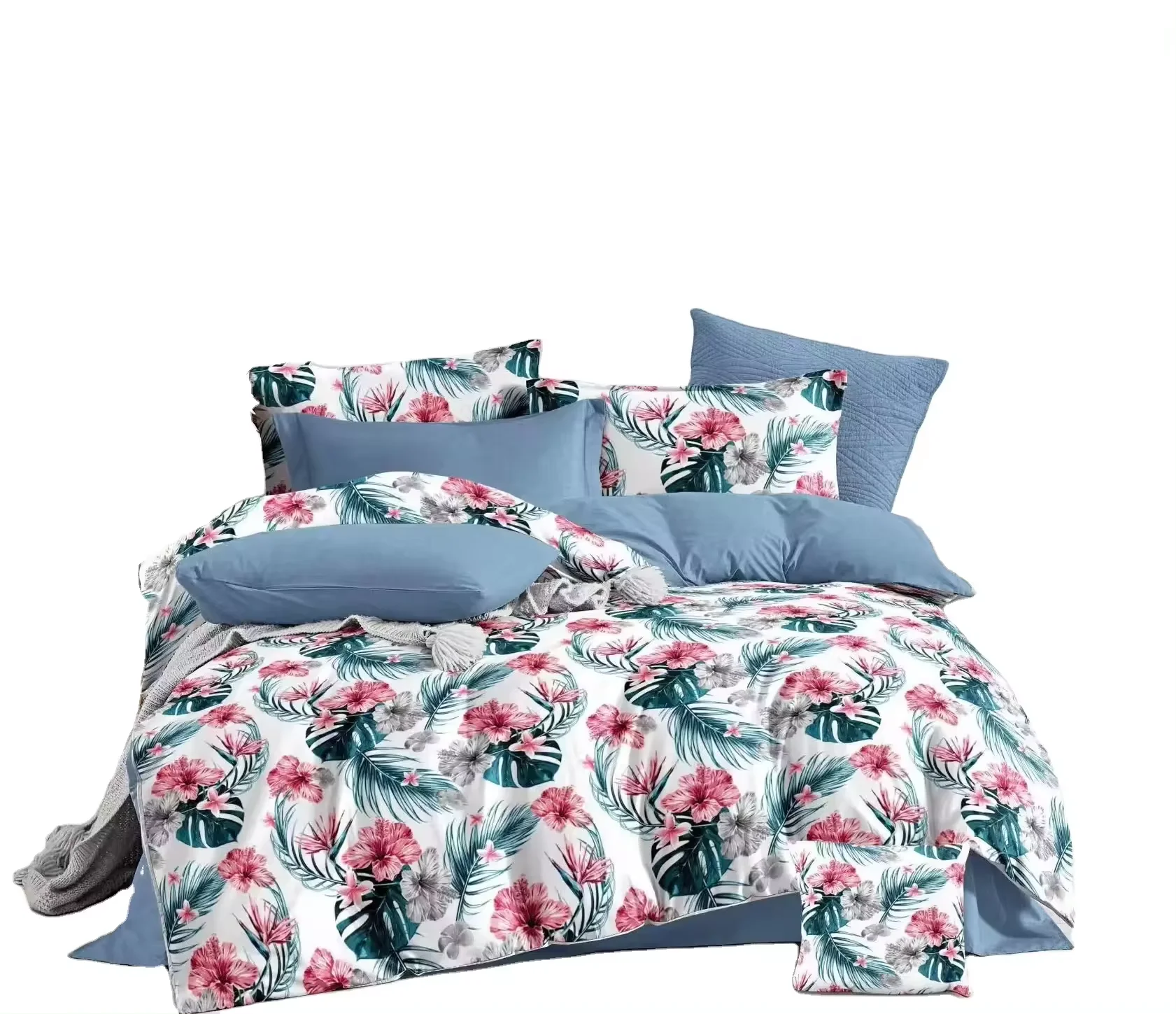 High Quality 100% Cotton Digital Printing Duvet Cover Set 4-Piece Bedding for All Seasons manufacture