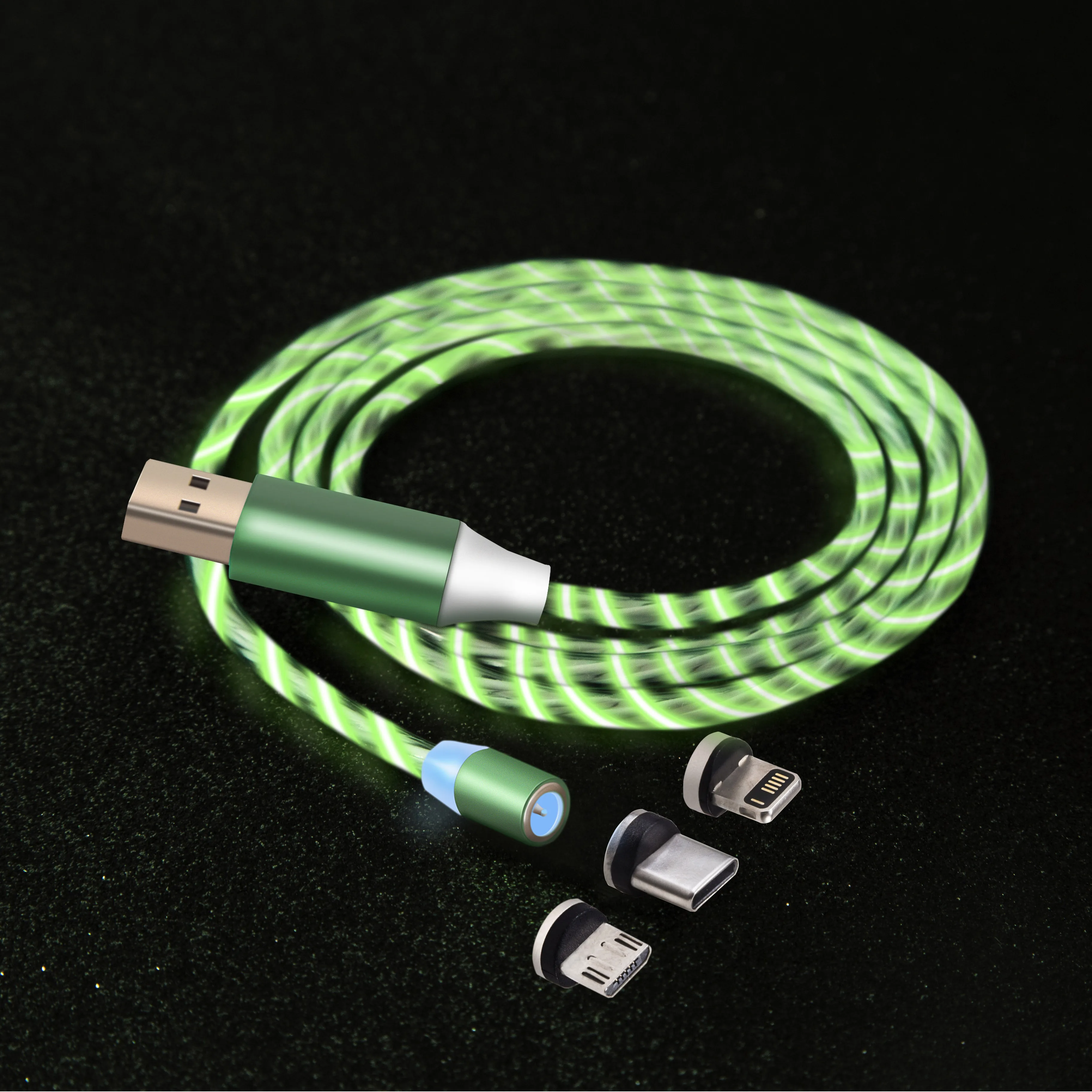 Magnetic LED Charging Cable, Luminous Charging Cable