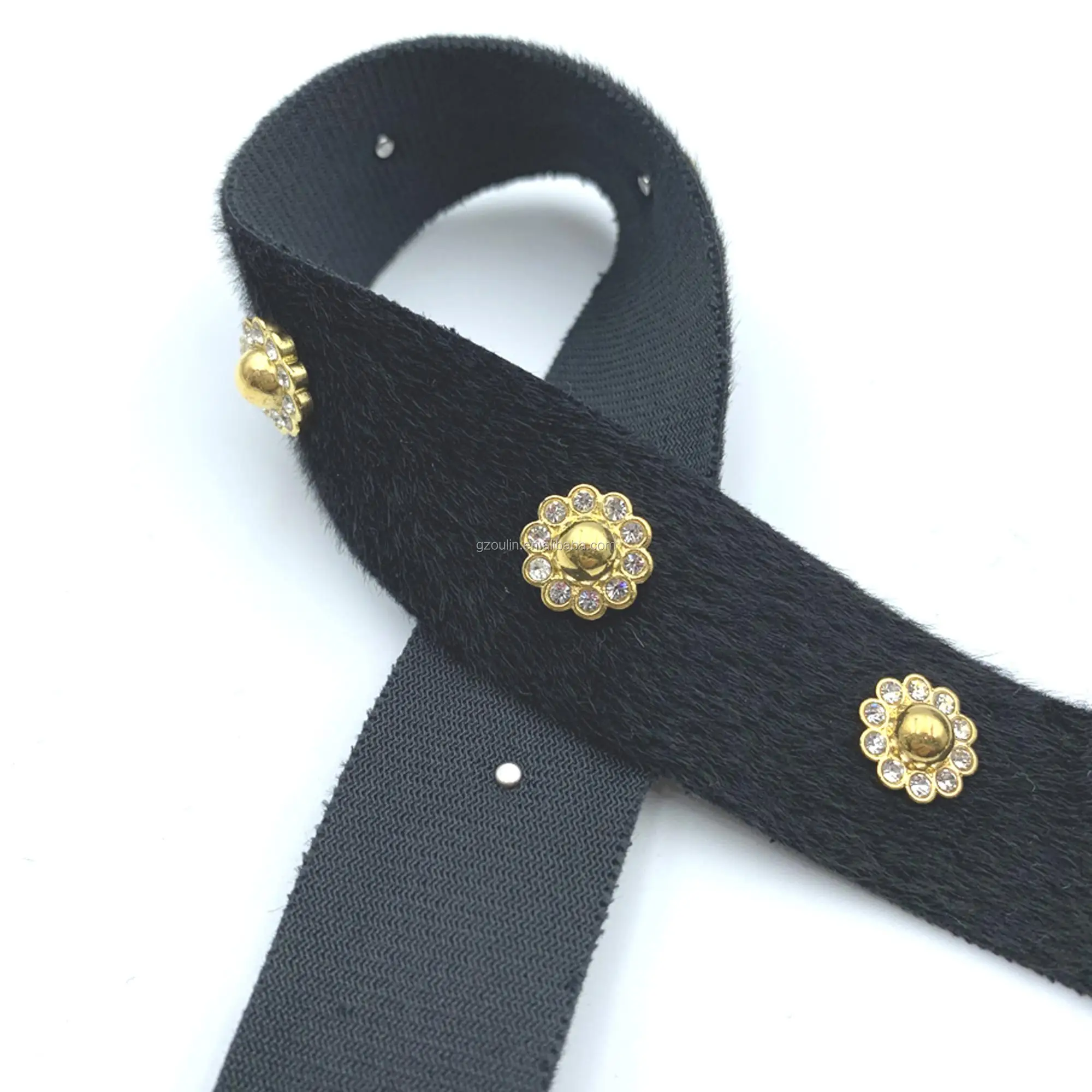 Stud Type Lace Trim With Metal Rivet Tape Using On Garments Ribbons