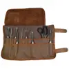New Arrival Amazing design Waxed Canvas Snap Tool Roll