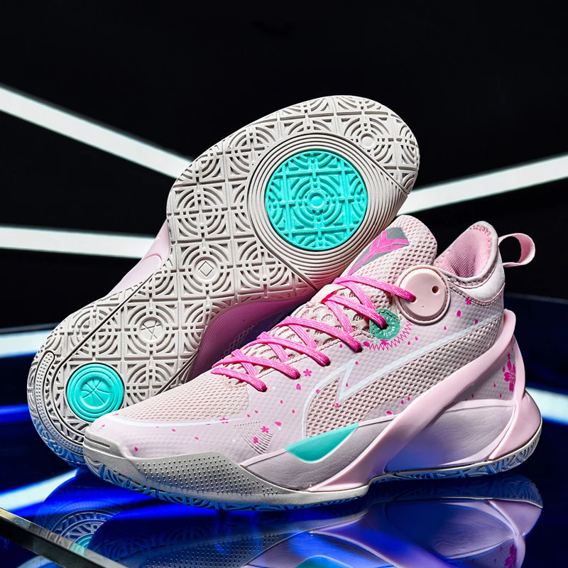 New Cherry Blossom Powder Team Shock Absorption Professional Competition Sports bulk basketball shoes