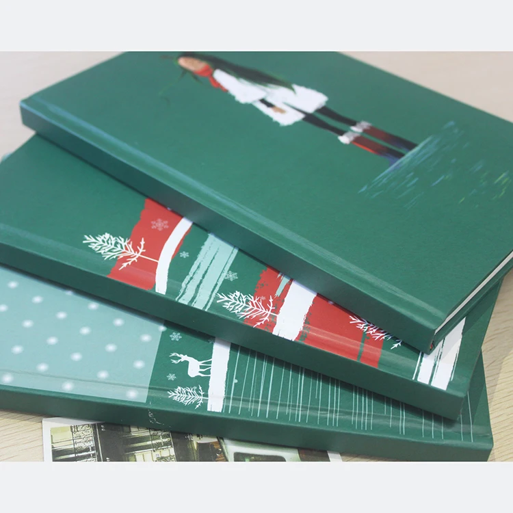 product-160 Pages Personalized Book Binding Green Diary Hardcover Notebook For Girls-Dezheng-img