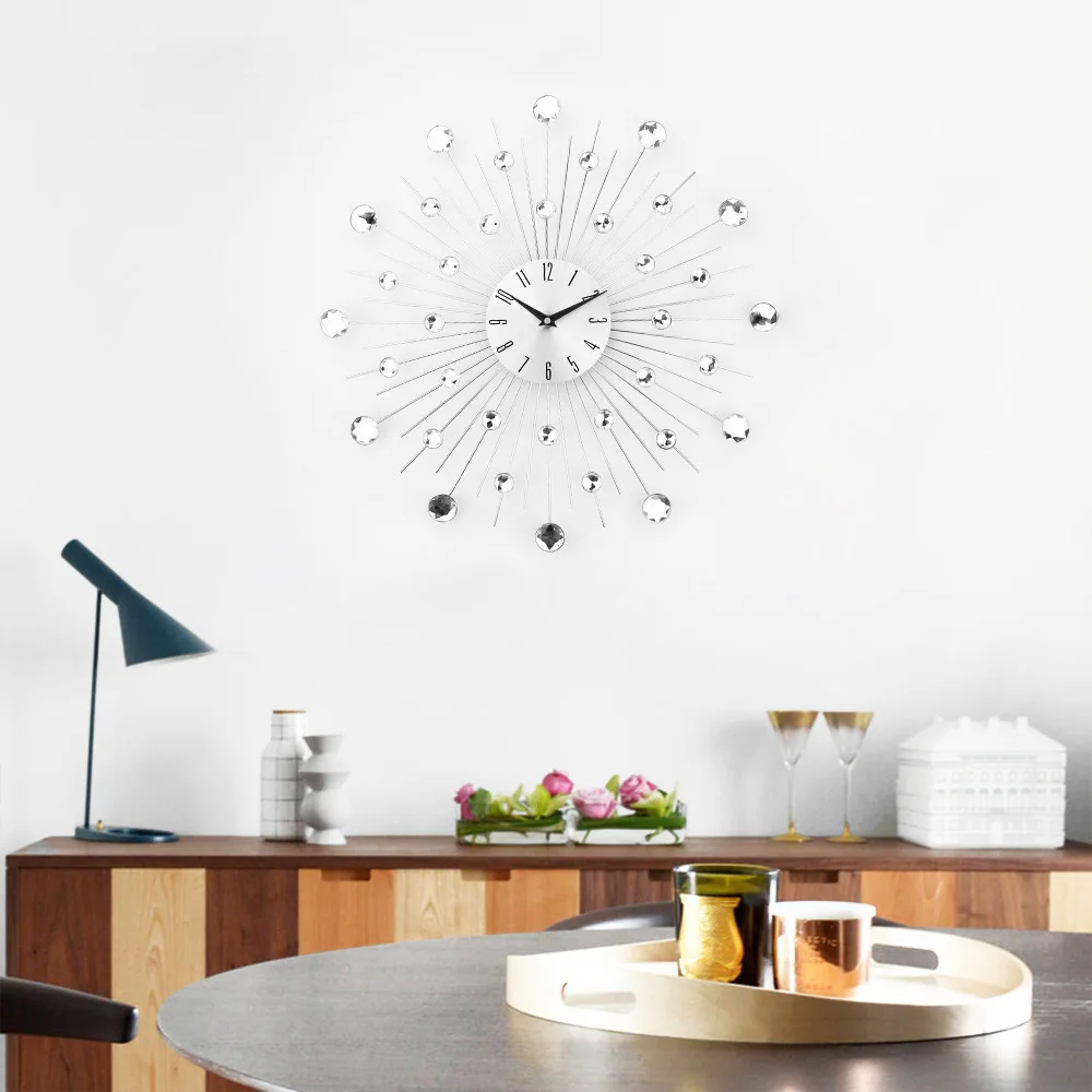 3D Crystal Display clock for Living Room wall clock home decor  