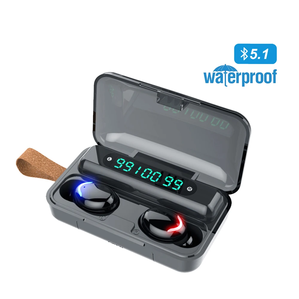 

Mini headphones f9 TWS 5.0 Wireless Earbuds Earphone With 2000mAh Charging Sports Gaming Headset With LED Display headphone