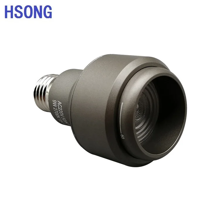 Anti glare dimmable cob led aluminium bulb light source zoomable 7w full watt  for exhibition decorate