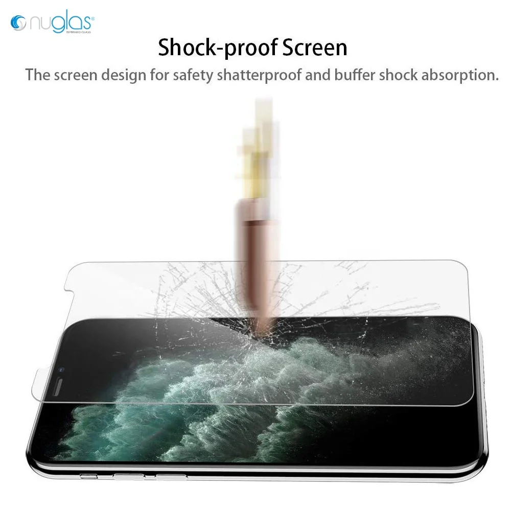 Nuglas 2pack 2.5d 9h Glass For Iphone 11 Pro Max Screen Protector 2019