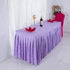 Factory Beautiful Basic Birthdays Party Banquet Ruffle Table Skirting Designs for Wedding Conference Table Skirt