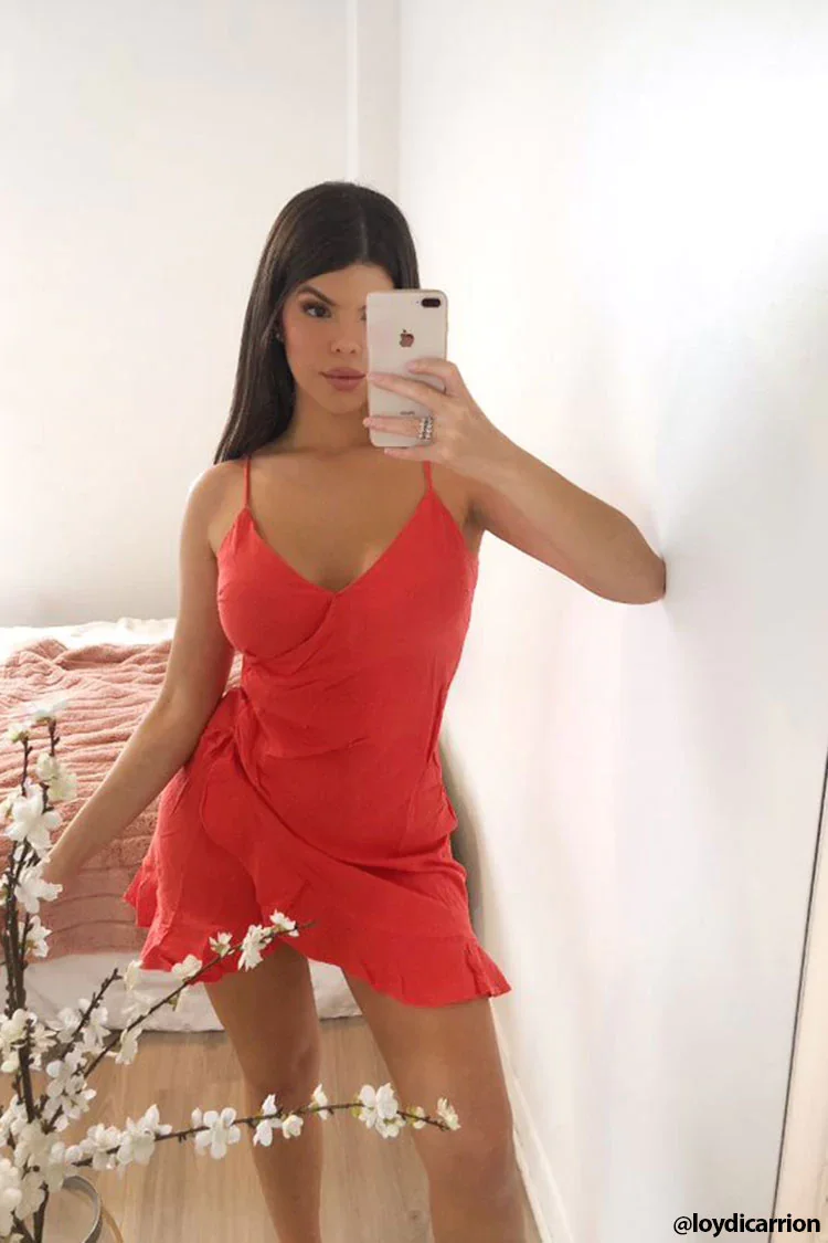 Mock wrap cami dress Clearance