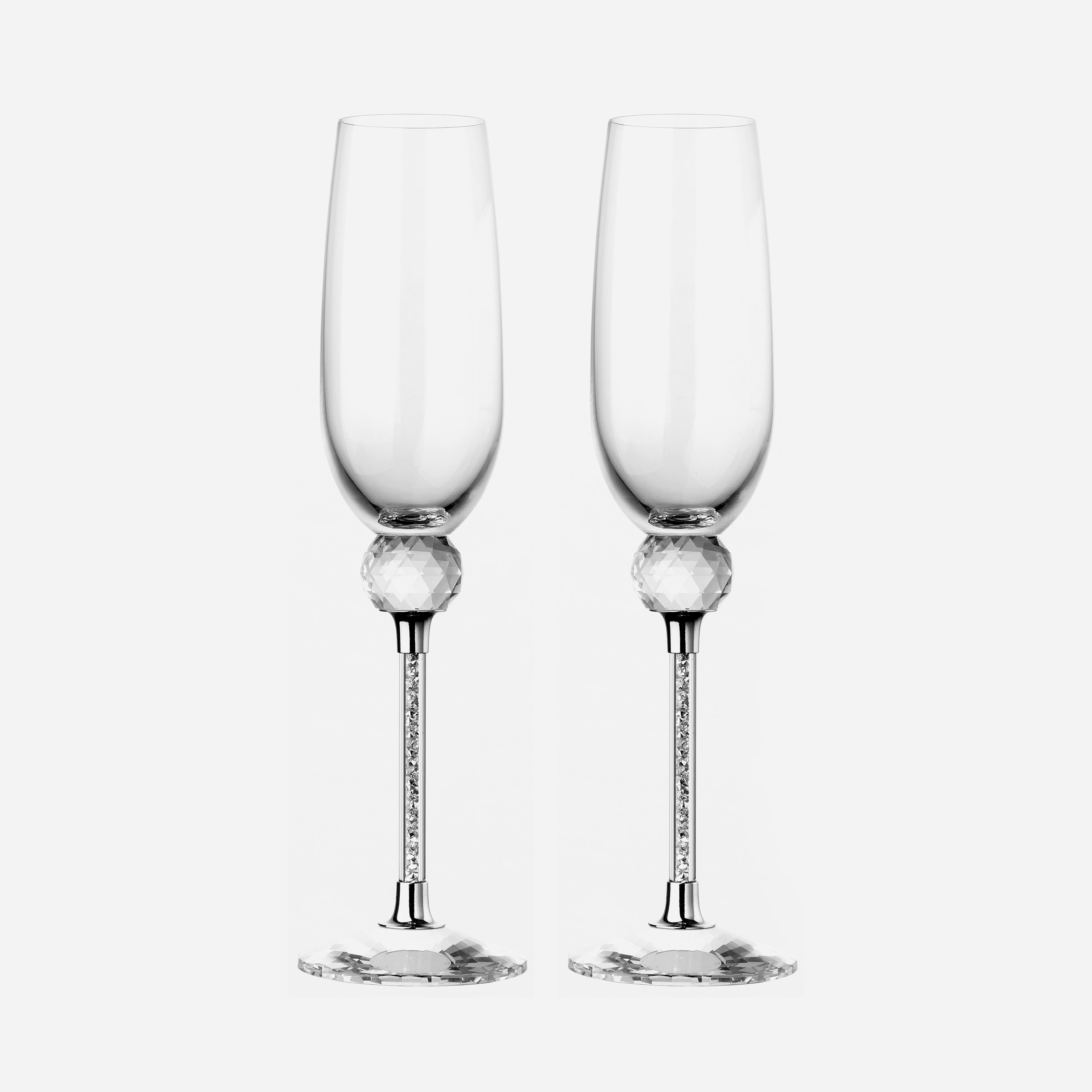 ≥ Twee smalle hoge champagneglazen van kristal (glas) - Glas en  Borrelglaasjes - Marktplaats.nl