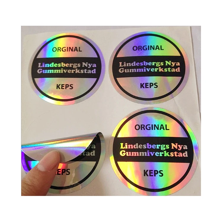 Customized Printed Gold Foil Hologram Label Stickers,Cosmetics